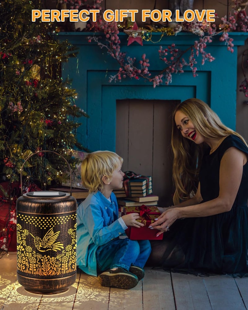 Calibron Valentines Day Gifts for Mom Solar Lanterns Outdoor Waterproof, Mom's Birthday Gifts Solar Lights Garden Decor, Birthday Gifts for Mom Hanging Light Yard Decoration Outdoor, Backyard, Patio, Porch - Image 3